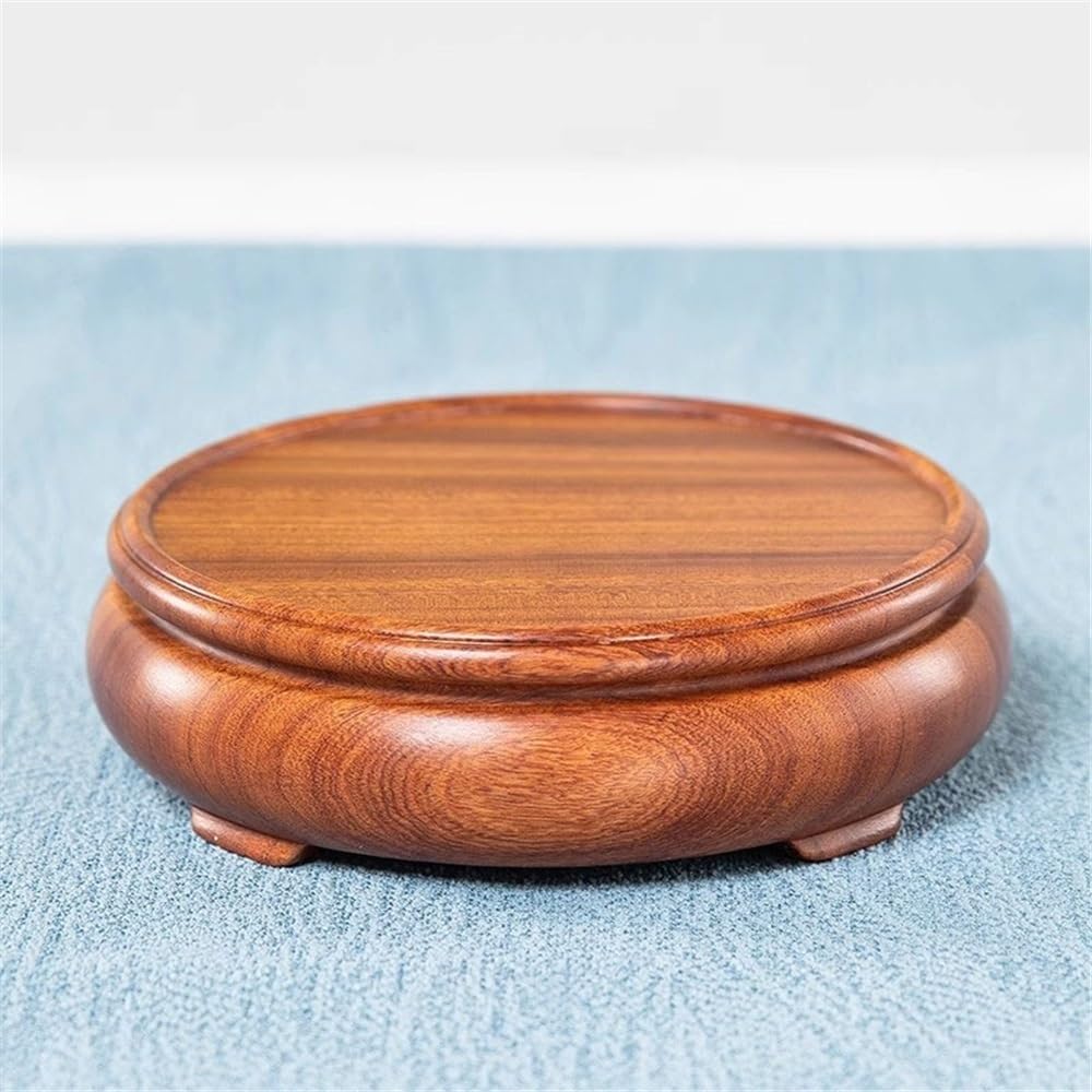 Stojak na rośliny bonsai stojak na doniczki, kwaśna gałąź drewniana okrągła podstawa do lampy stołowej czajniczek stojak na rośliny (średni)