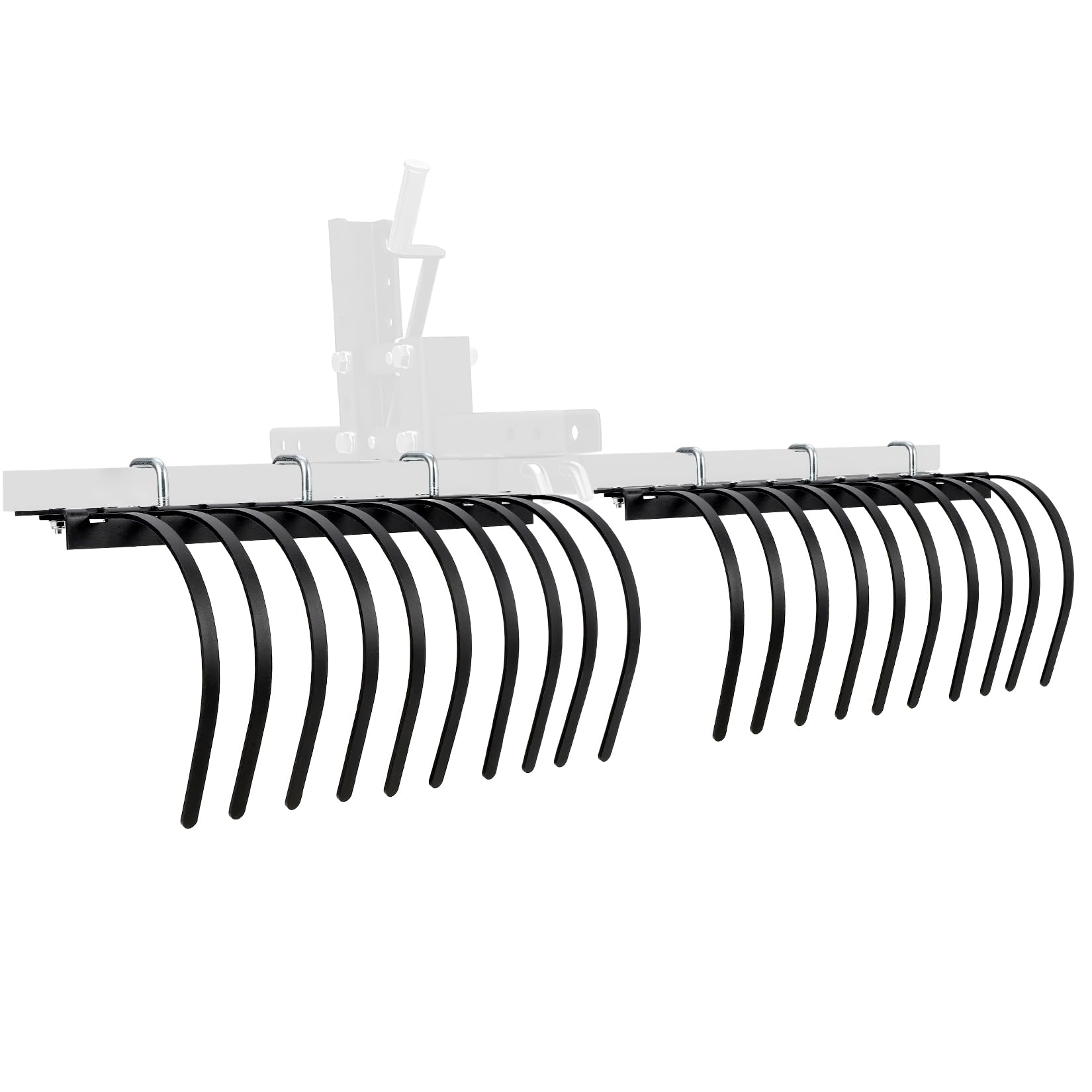 IDEALHOUSE Râteau paysager Robuste pour Tracteur, ATV, UTV – 152 cm, 20 Dents Acier Amovibles – Nivellement Sol, enlèvement Pierres, Gravier, débris – Accessoire agricole Professionnel – Finition