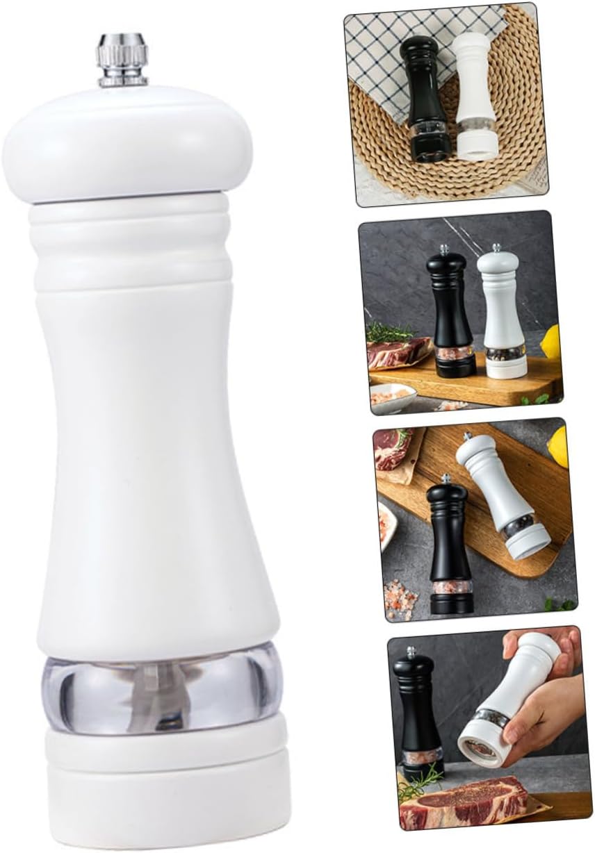 Restaurant Pepper Grinding Tool Manual Pepper and Salt Transparent Window Kitchen Shaker for Fresh Flavor and Easy to Use
