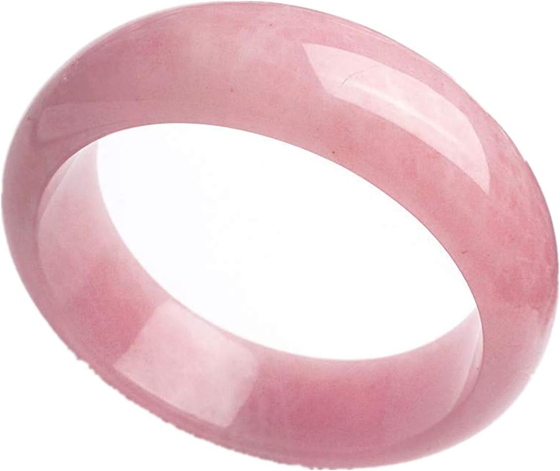 57mm Natural Pink Rose Quartz Crystal Madagascar Reiki Rare Round Women Bangle AAAA