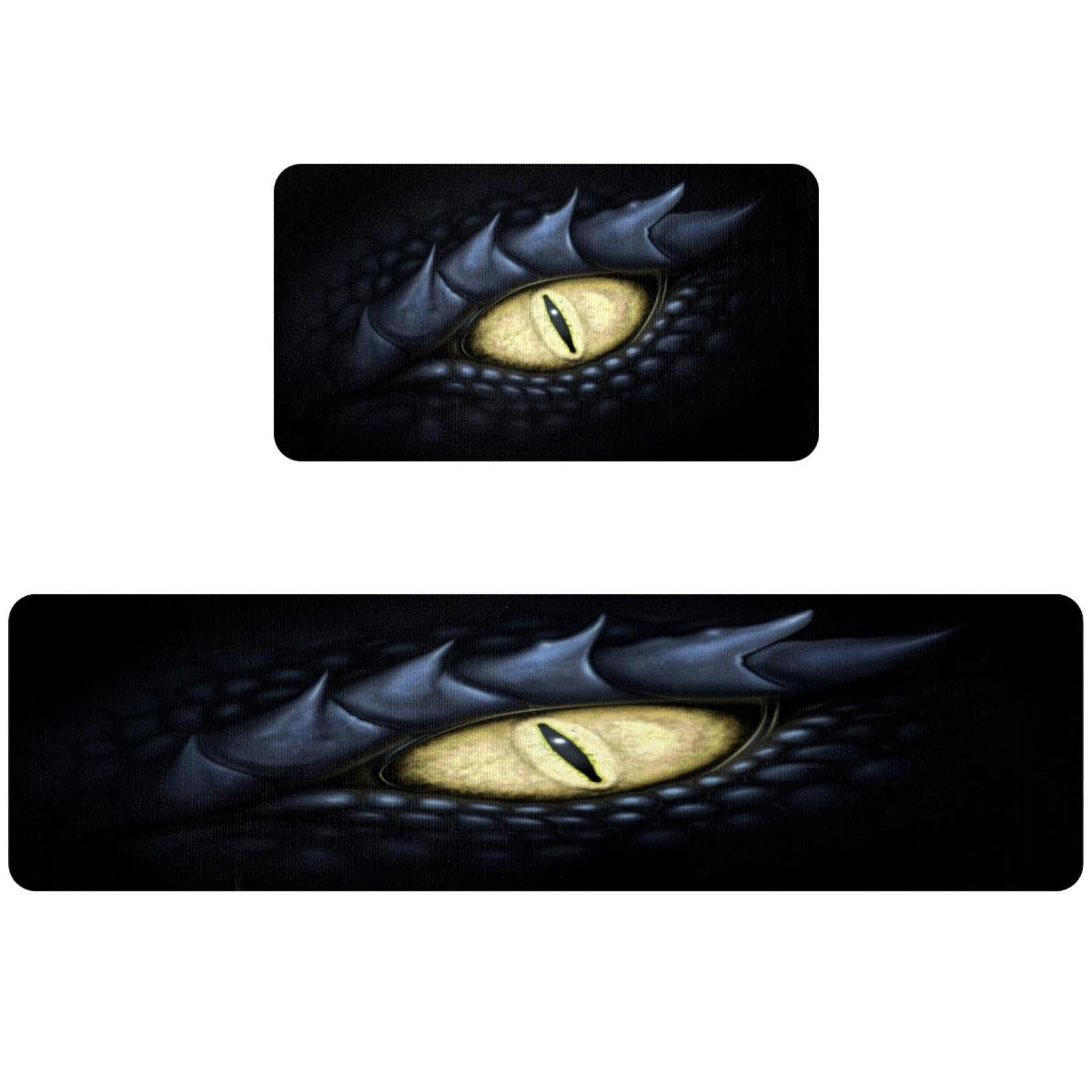 Tapete de cocina de 2 piezas absorbente lavable para pasillo con diseño amarillo