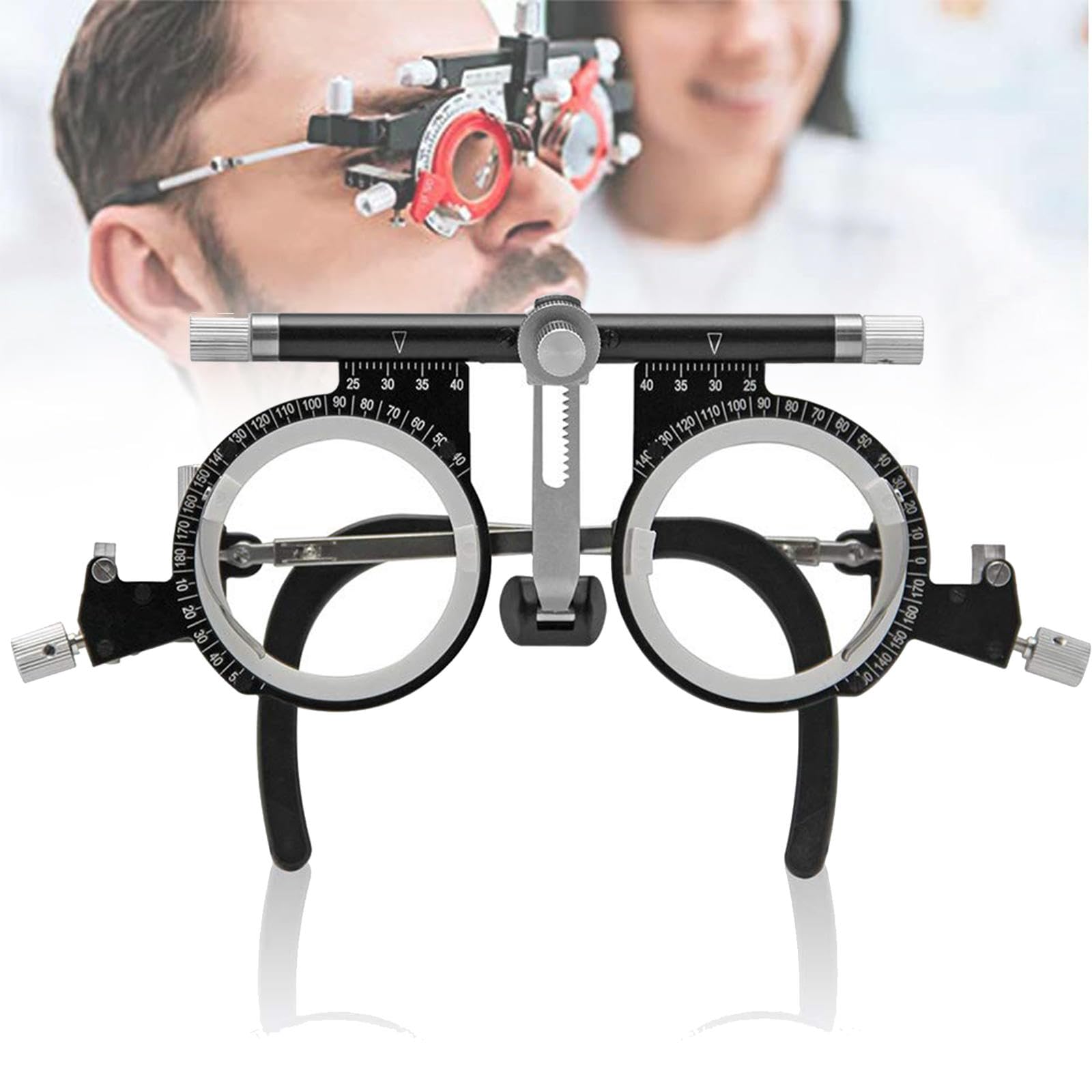 Cadre d'essai entièrement réglable de 48 à 80 mm pour ajustement de lunettes