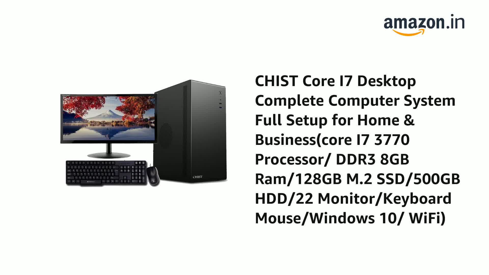 CHIST Core I7 Desktop Complete Computer System Full Setup for Home