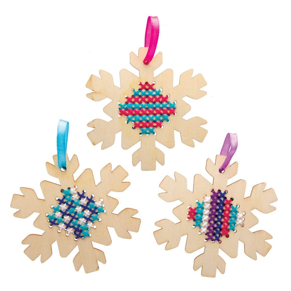 Lot De 10 Flocons De Neige à Gratter | Décorations De Noël Pour Enfants | Loisirs Créatifs | Baker Ross