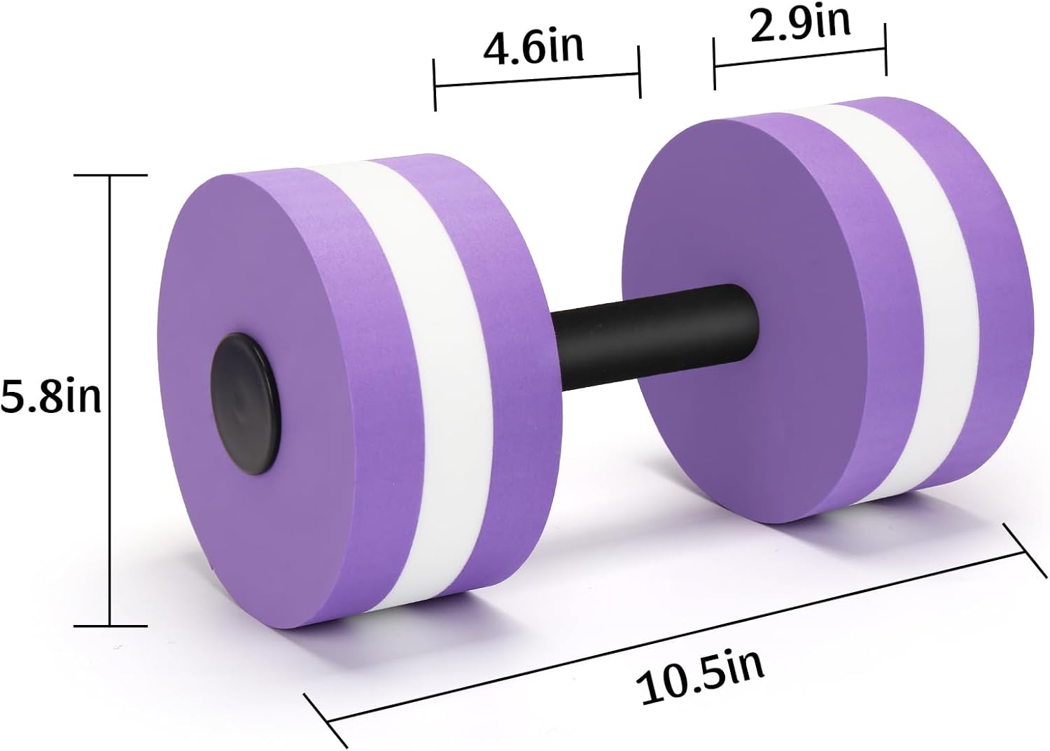 Carperipher Water Aerobics Set for Aquatic Exercise, Pool Fitness Equipment Foam Water Dumbbell Set, New Upgrade Aquatic Dumbbells and Foam Swim Aquatic Cuffs, Water Workout Fitness Tool