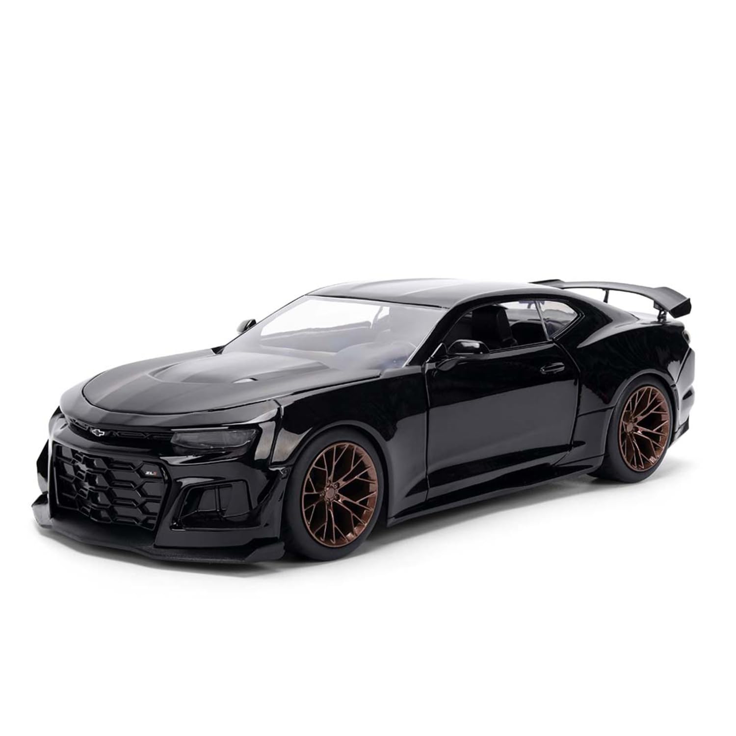Jada Toys Fast and Furious Modellino Auto Chevrolet Camaro ZL1 1LE 2024 (19 cm) - Veicolo giocattolo in metallo con parti di apertura per fan e collezionisti a partire da 8 anni, nero