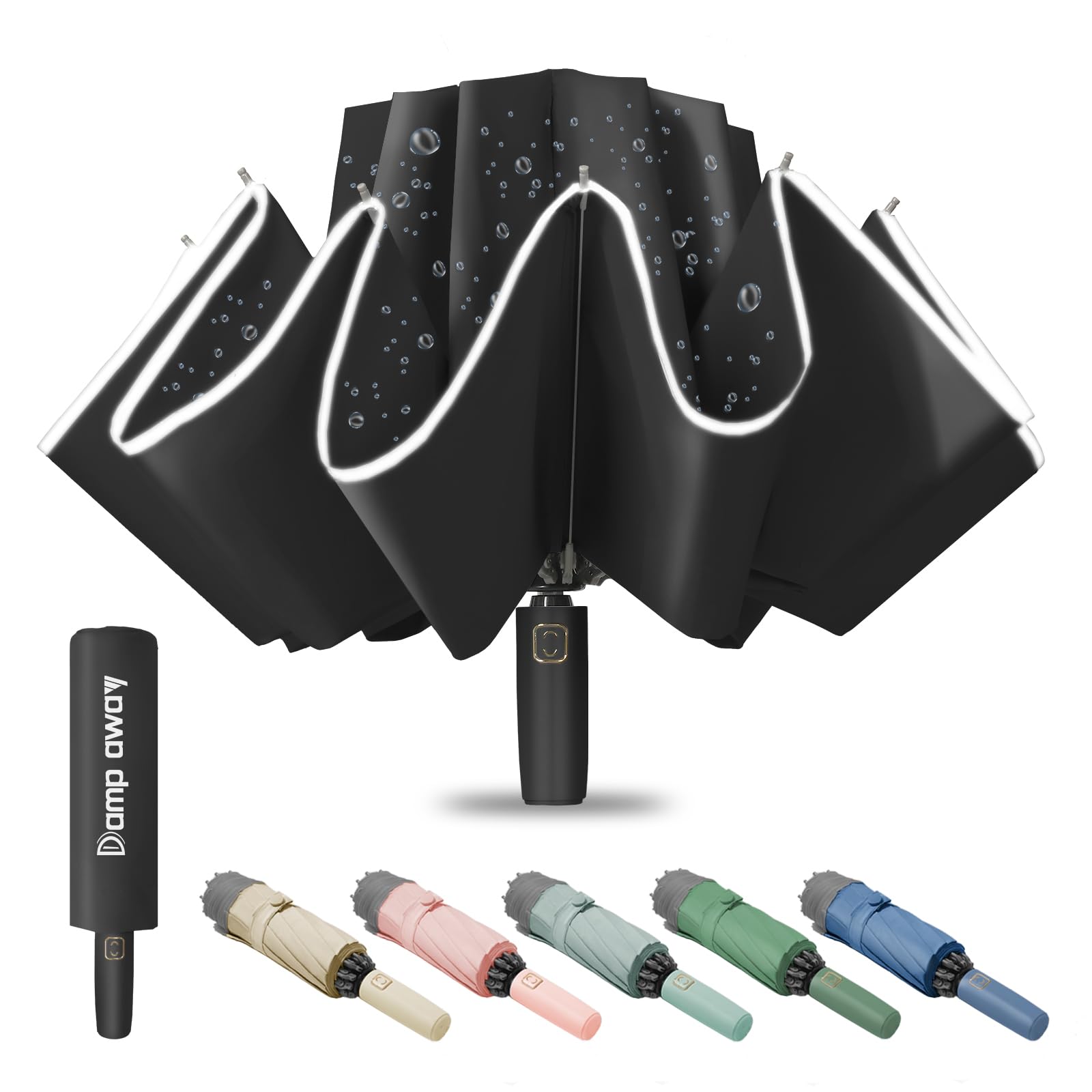 Windproof Travel Umbrella Inverted