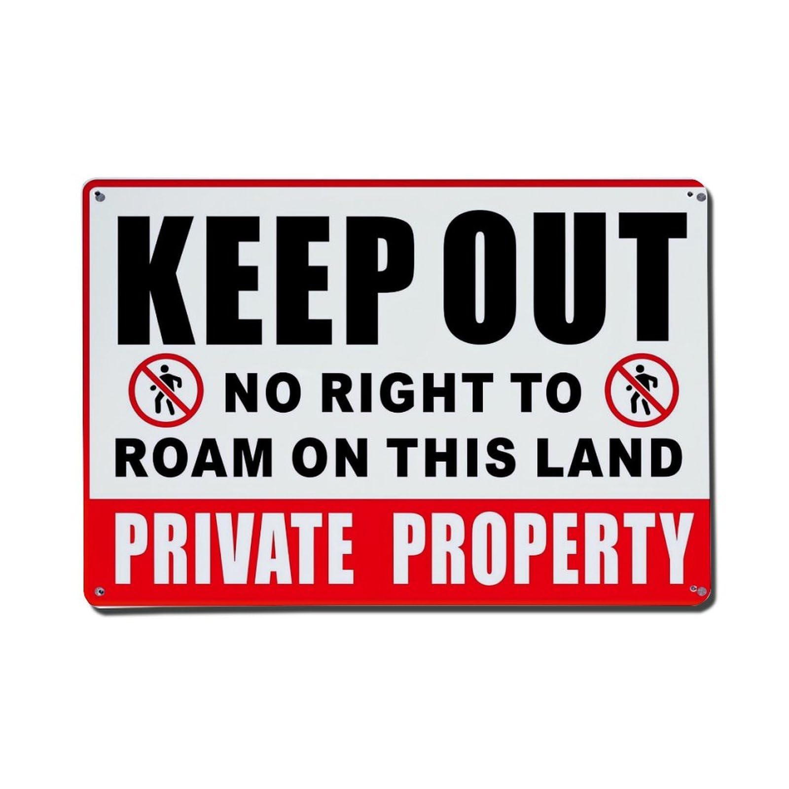 Jdfenggu Vintage Keep Out Private Property Sign_1 Retro Metal Tin Sign, Metal Poster For Bar, Home, Man Cave, Kitchen, Laundry Room Art Decor 8X12 Inch
