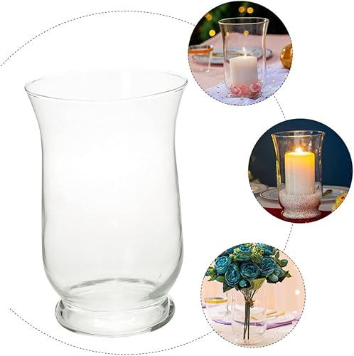 Miniatura 9 de Candelabro de cristal Lámpara de vidrio Sombra Decoración de mesa Jarrones transparentes para flores Candelabros de vidrio Candelabros de vidrio