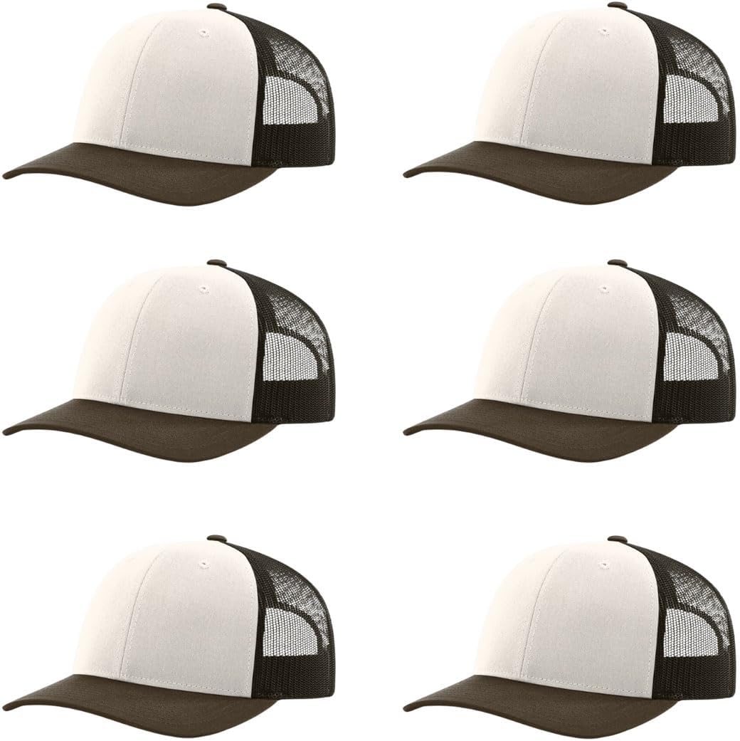 Richardson 112 Classic Six-Panel Adjustable Snapback Trucker Cap | Bulk Packs Available