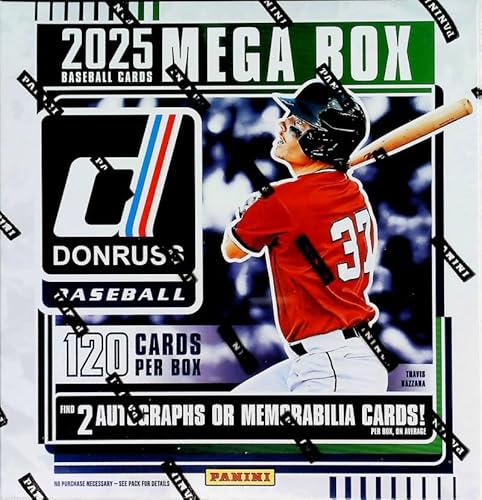Panini 2025 Donruss Baseball Mega Box (6 Packs, 20 Cards)