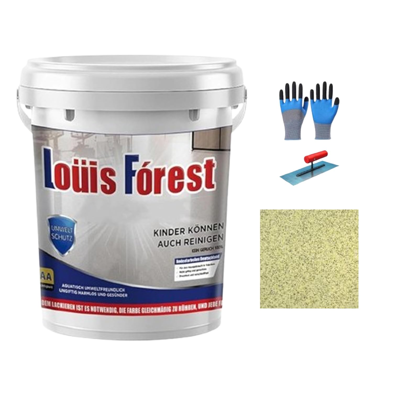 Mr Material 1,Epoxy Colored Sand Floor Paint,Louis Forest Epoxy Floor Paint,Gooti Epoxys Floors Painting Self Leveling,2025 New Waterproof,for Basement,Garage,Outdoor (Obsidian)