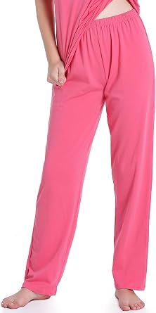 Womens Cotton Pajama Pants Comfy Pj Bottoms Pants Sleep Lounge Long Pant
