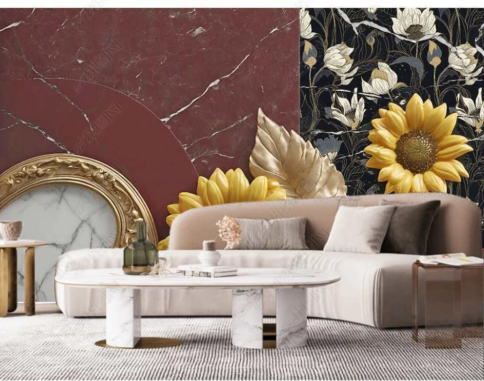 Papier Peint Panoramique Marbre Bourgogne Décoration Murale