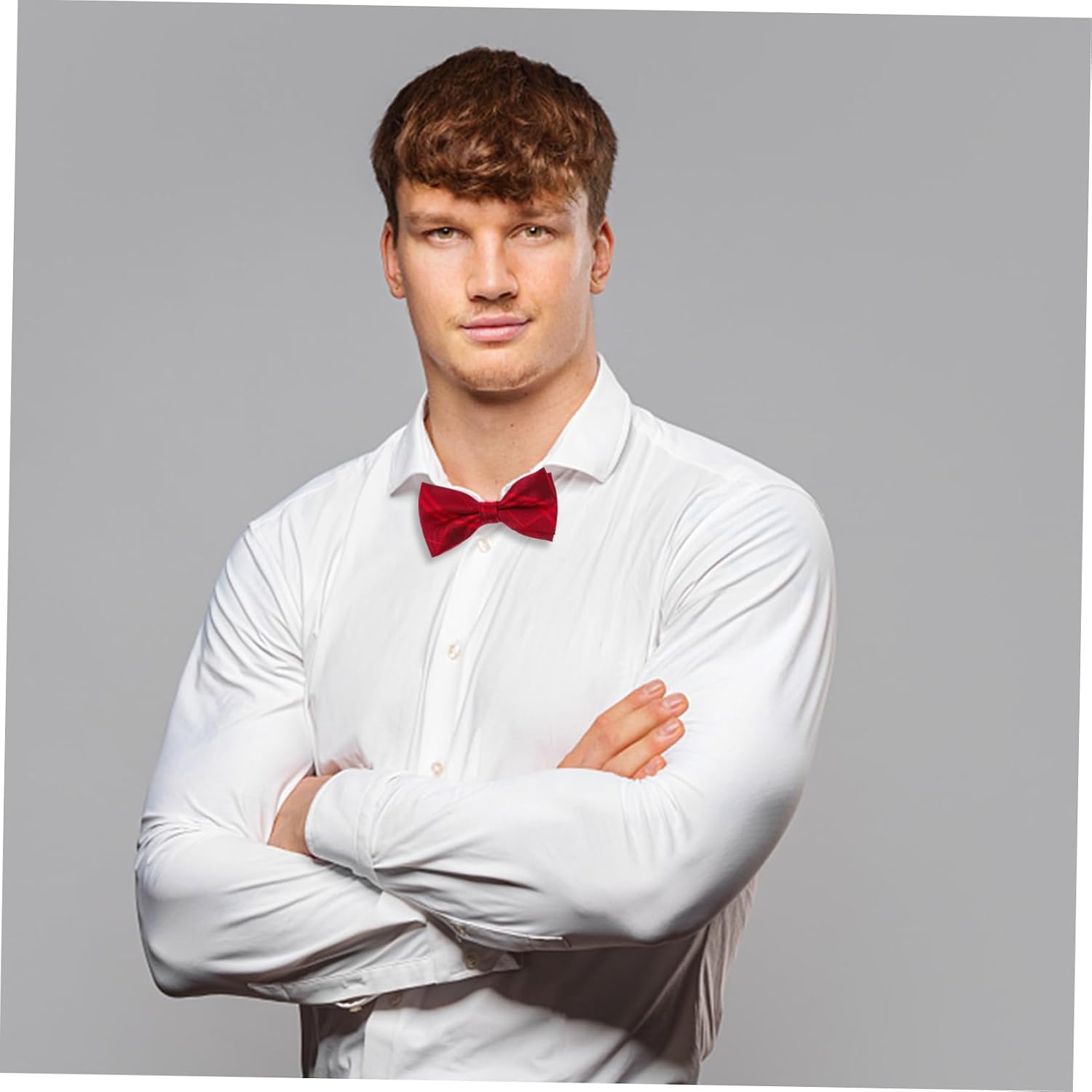 Polyester Adjustable Bow Tie Stylish Plaid Design for Festivals Parties Comfortable Wear Double Bowtie for Men and Women