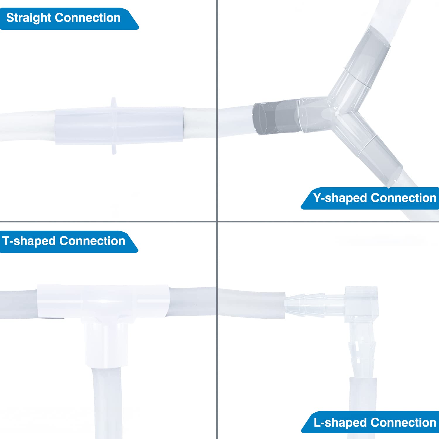 Waycreat 24 pcs 4mm Transparent Aquarium Airline Tubing Connectors Plastic Inline Valve, M4-24pcs - Image 4
