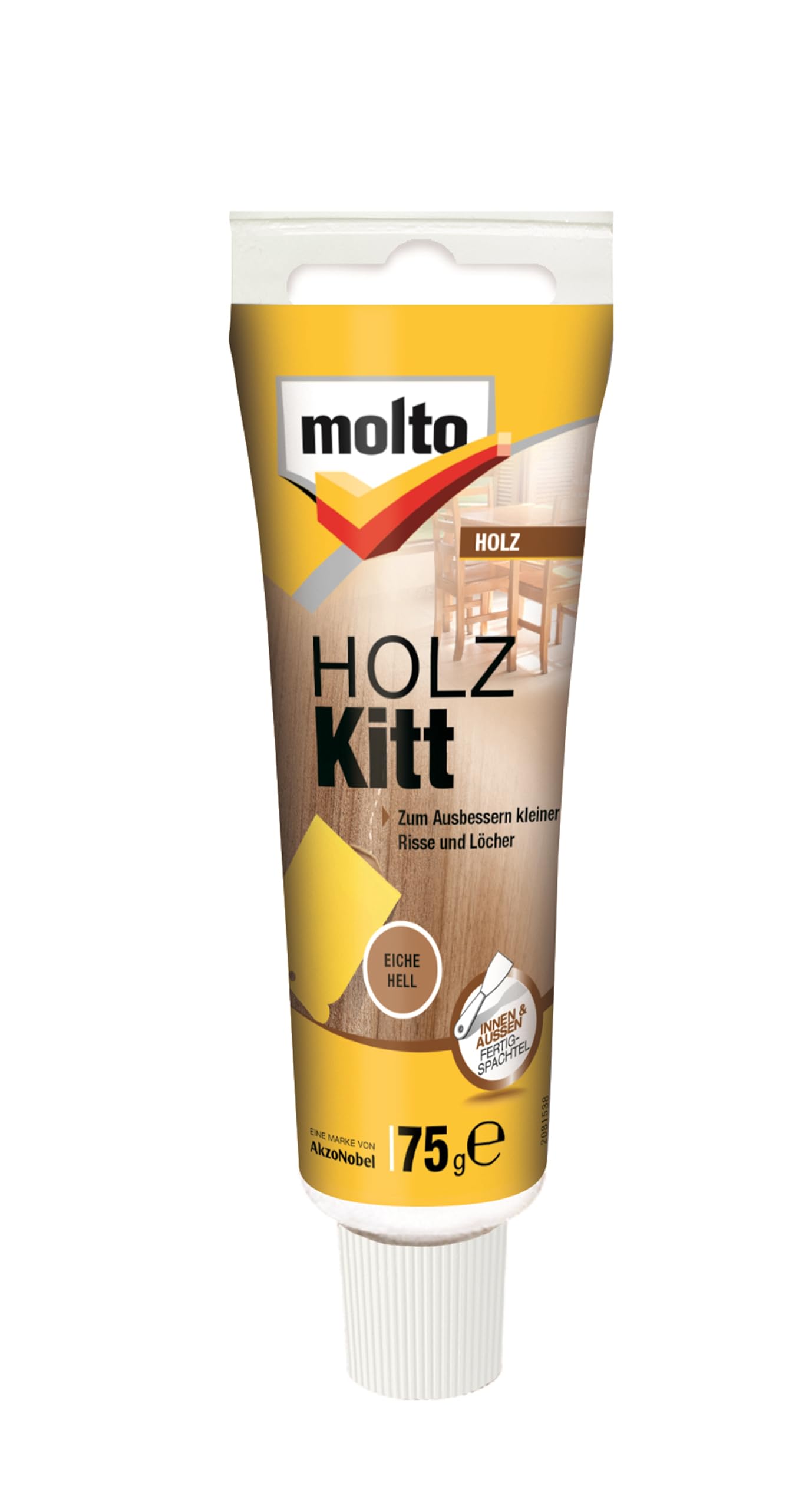 Molto Holz-Kitt, Zur Reparatur von Holz, Eiche Hell, 75g