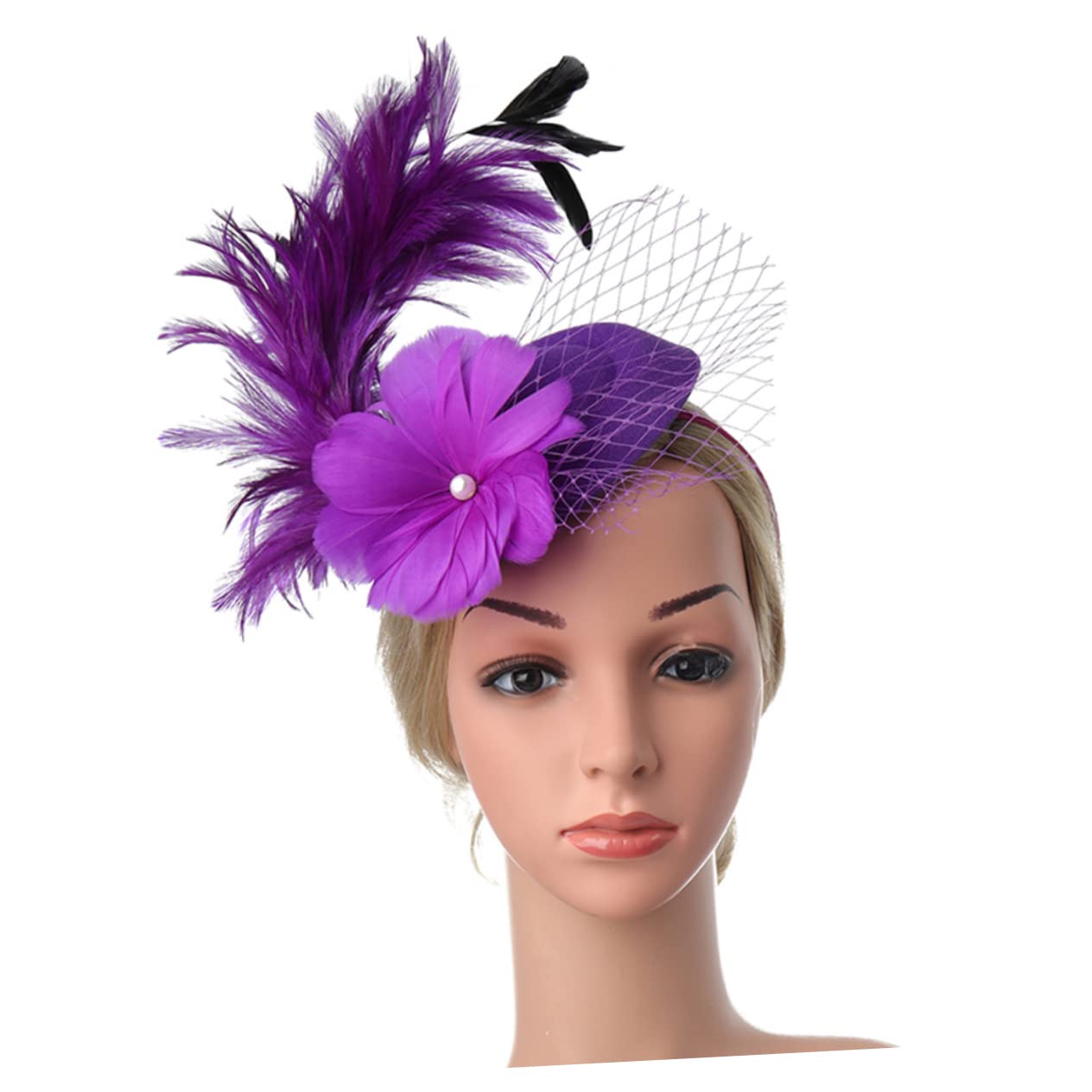Mikinona 2pezzi Fascinator Cappello Mini per Cerimonie per Matrimoni e Accessorio per