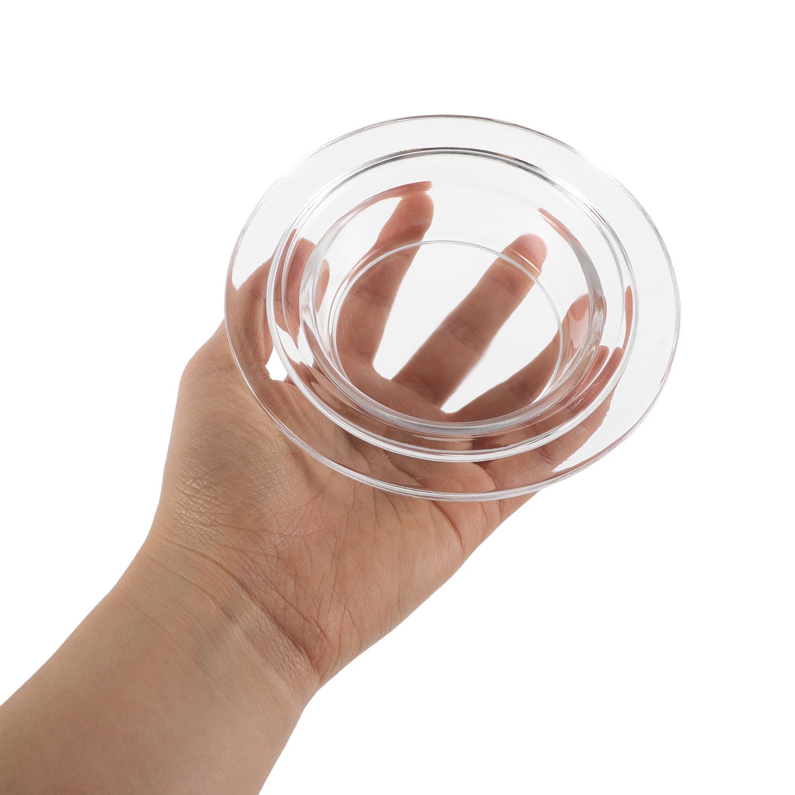 2 Stück Ersatz Glasschalen für Wachswärmer Hitzebeständige Runde Glasplatte 117cm Duftlampe Wachs Melt Halter Kompatibel mit Aromatherapie Öllampen