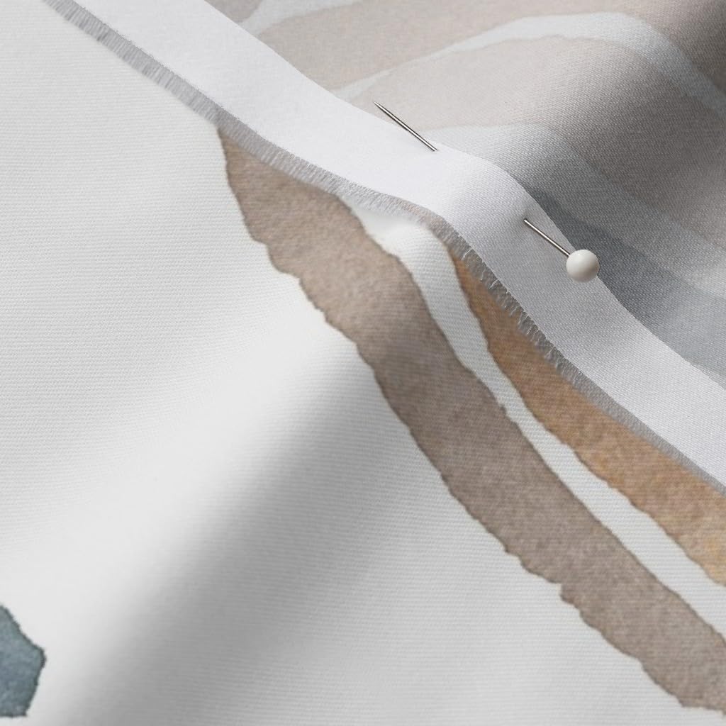 Spoonflower Fabric - Rainbow Neutral Large Grey Rain Children Beige Pride Printed on Organic Cotton Sateen Fabric by The Yard - Sewing Quilting Apparel Home Decor