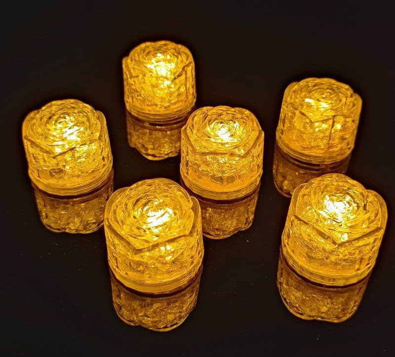 Maimeili 12 Pcs Colorful Led Ice Cubes Sensor Waterproof Ice for Drinks Bar Supplies Halloween Christmas Wedding Home Decoration Party