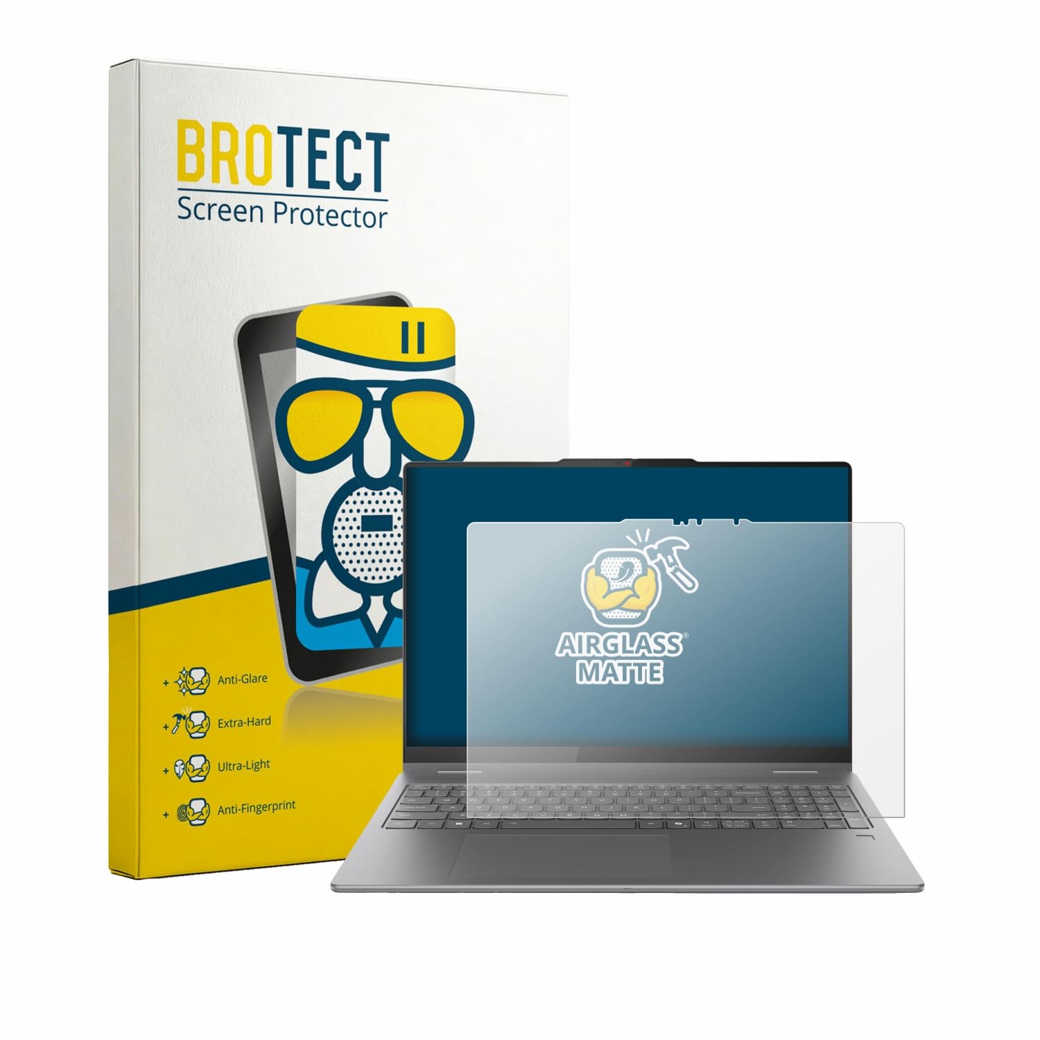 BROTECT Schutzglas für Lenovo Yoga 7i 2-in-1 Gen 11 Aura Edition 16"