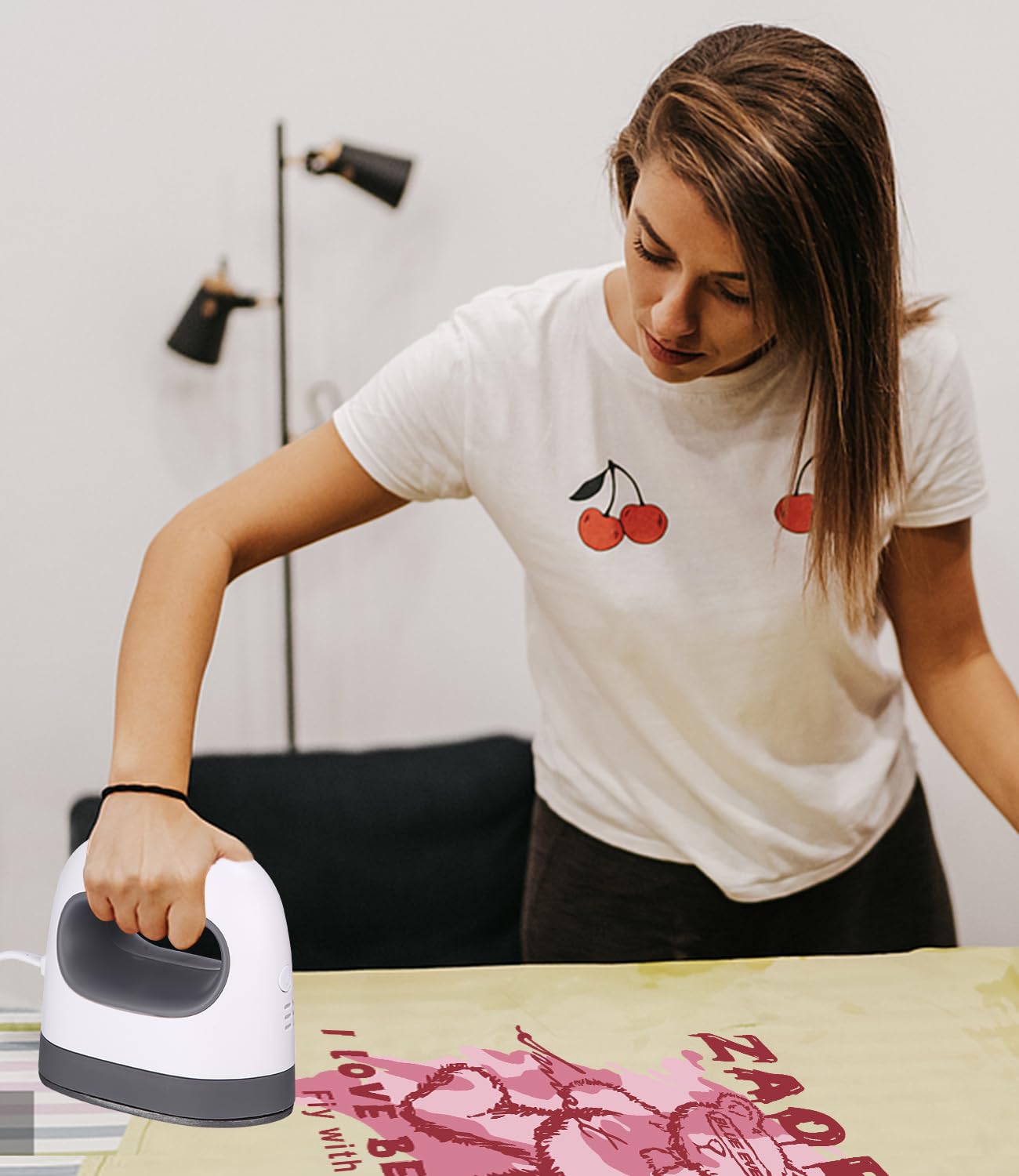 Mini pressa termica, macchina plotter pressa a trasferimento con base di sicurezza isolata, pressa da stiro per T-shirt, scarpe, fai da te, piccoli progetti HTV in vinile grigio LEAZZLE