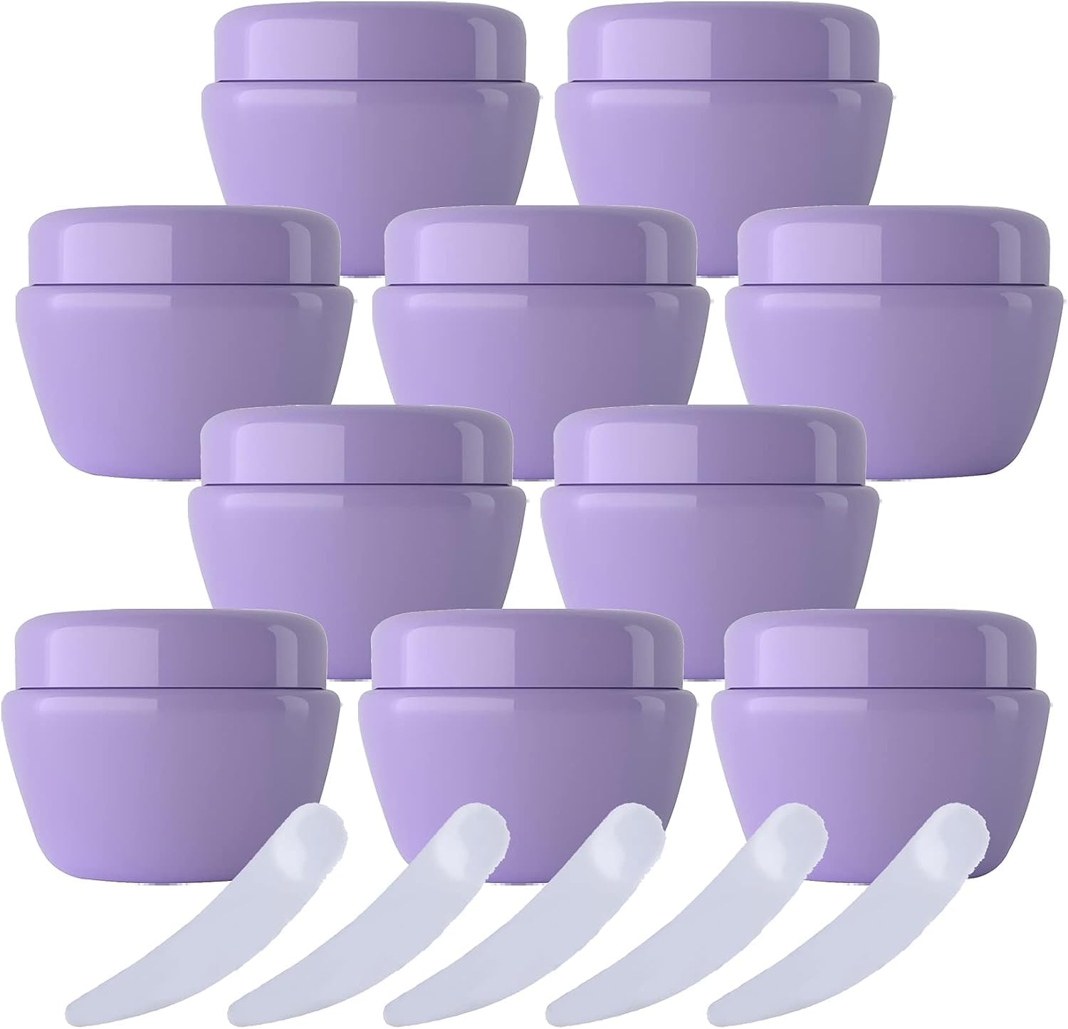 FLYIODFCXV cosmetic jar, Pack of 20,Plastic Cream Jars Cosmetic Pots, Mushroom Shape Containers Storage Pot for Travel(Purple,10ml)