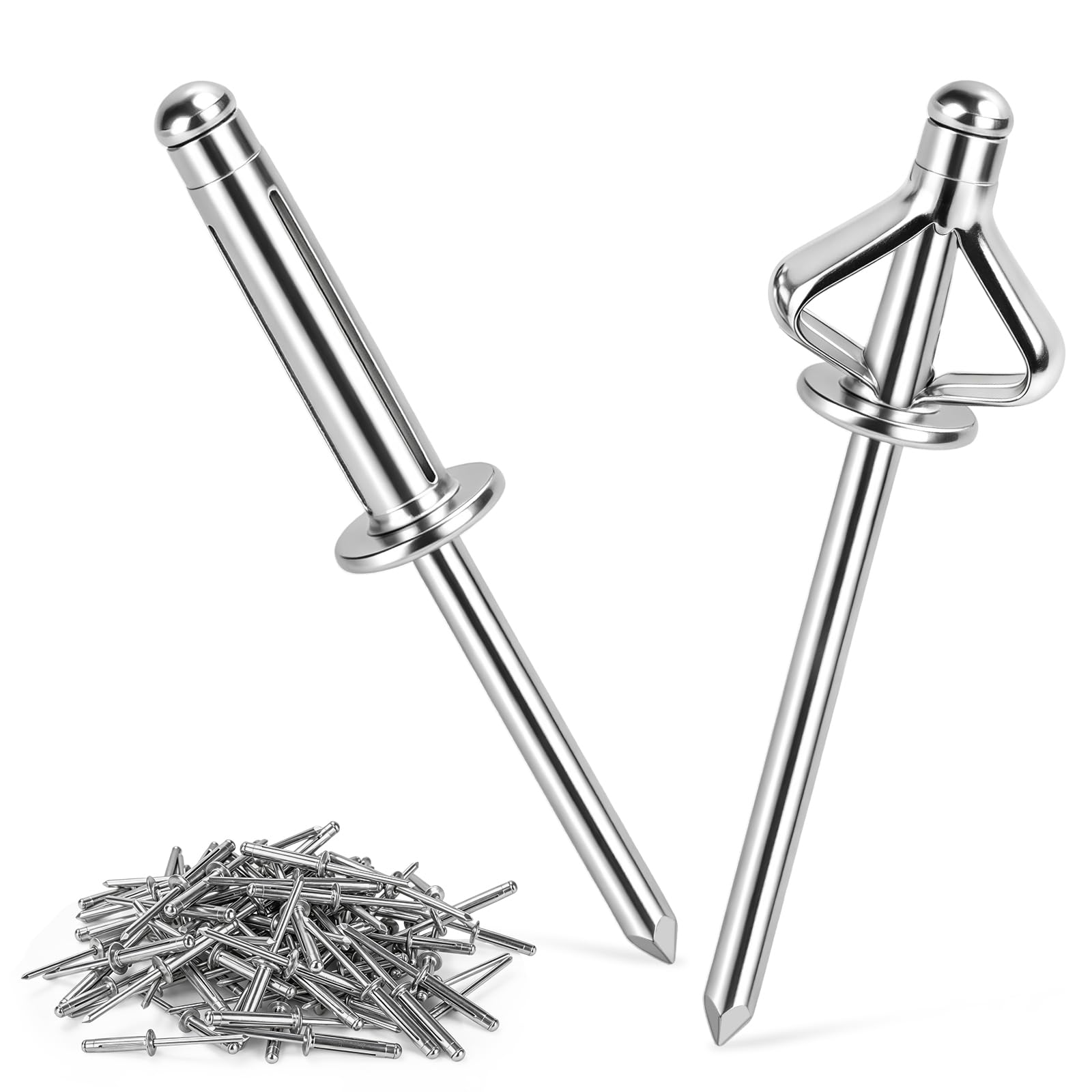 mawmuaw Pop Rivets 4×14 mm, 60 Pcs Tri Grip Rivet Aluminum