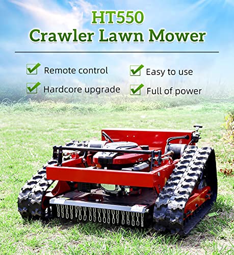 HT550 Robotic Remote Controlled Mower 7.5hp Engine | Hybrid Gas-Electric Robotic Lawnmower,Garden Electric Remote Control Robot Lawn Mower with Snow Blower Thrower Plow - Image 3