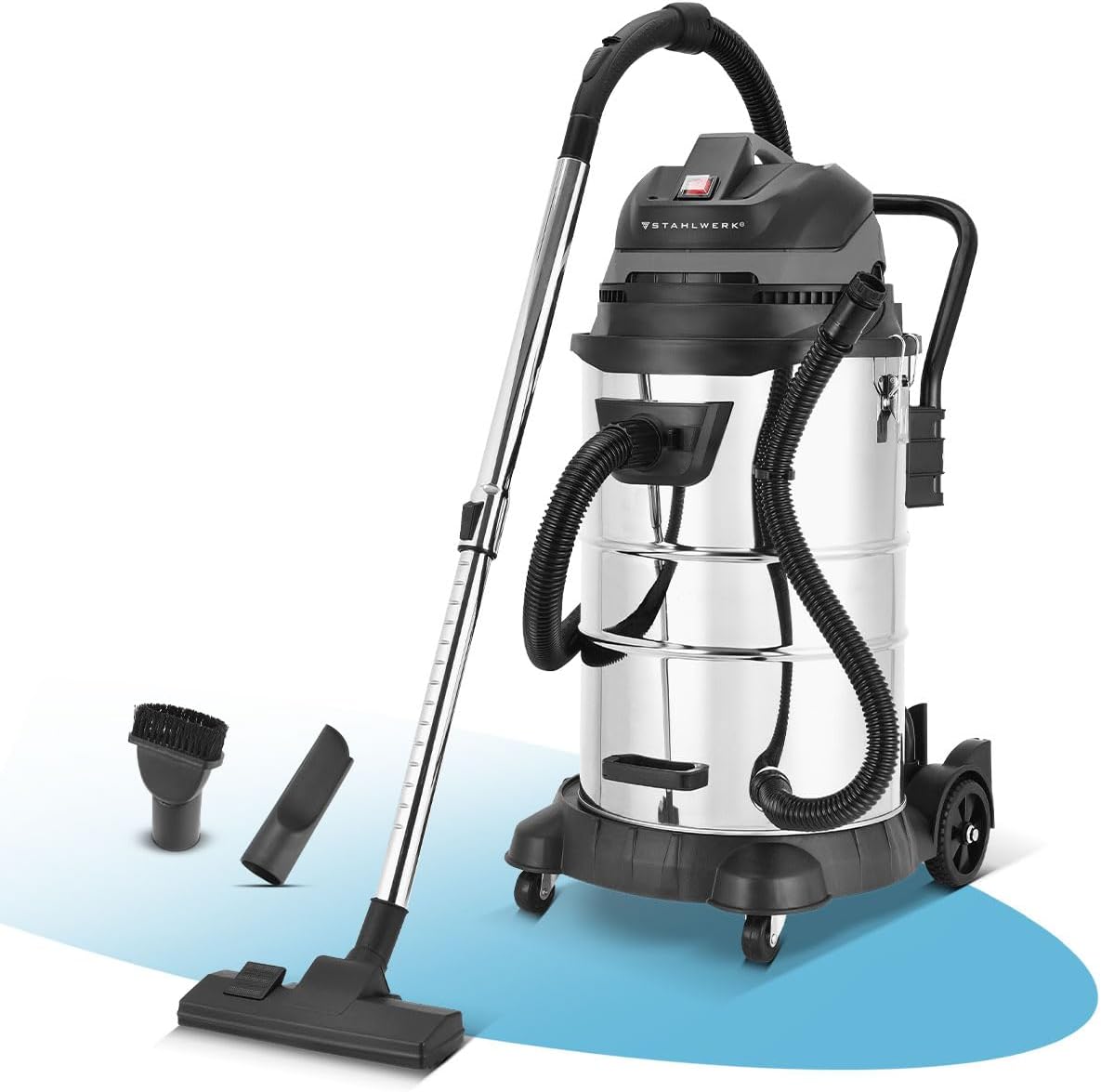 STAHLWERK VCL-1400 ST - Industrial Vacuum Cleaner 1400 W with 60 L Metal Tank, Blower Function, Dust Shake Function and Safety Shut Off Function, Vacuum Cleaner