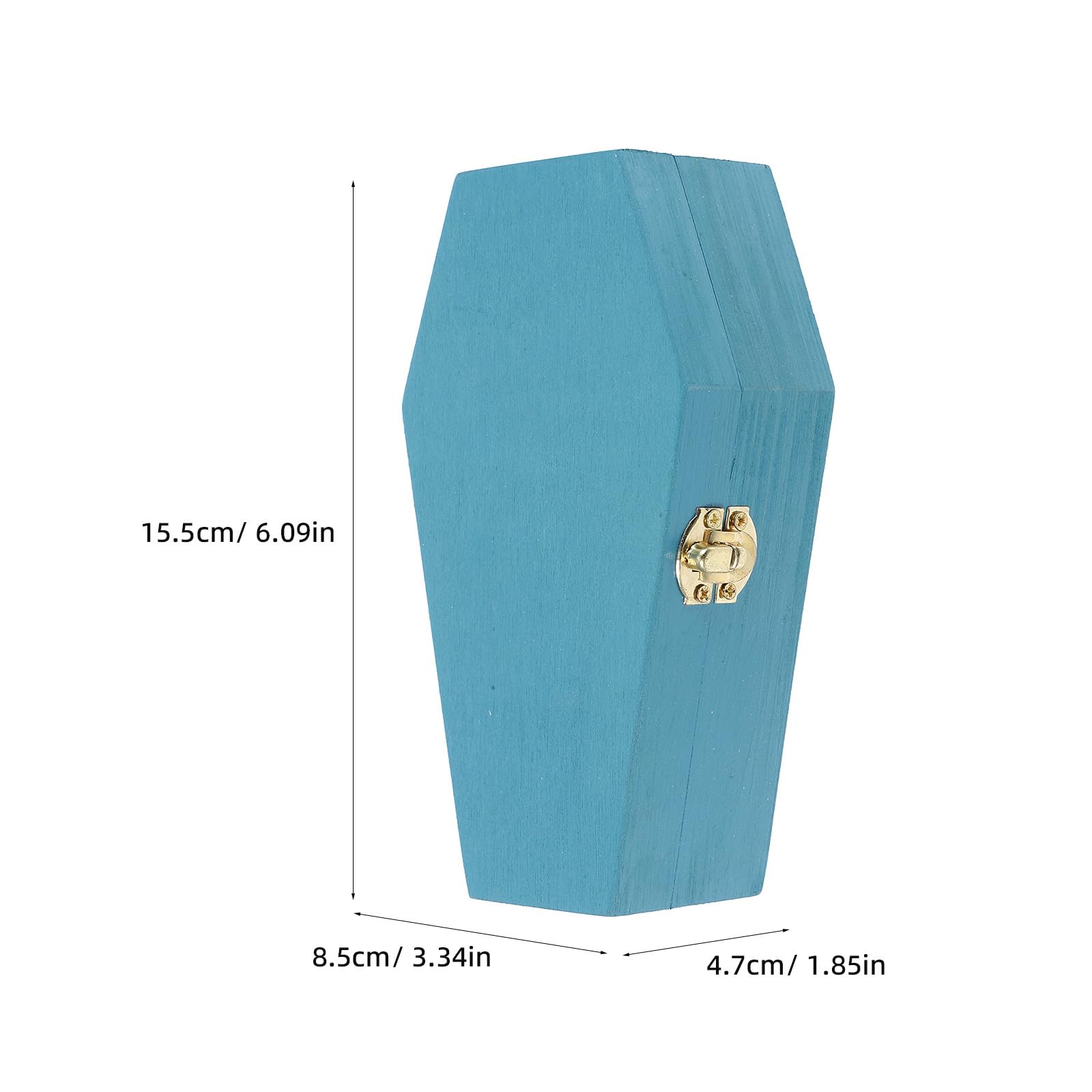 POPETPOP 2 joyeros de madera con forma de ataúd, contenedor de dulces de