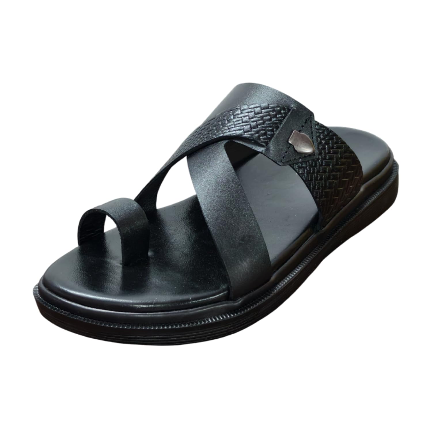 Men’s Faux Leather Thong Chappal | Comfortable Slip-On Open Sandals with Cushioned Footbed | Lightweight Non-Slip Sole |-image-18