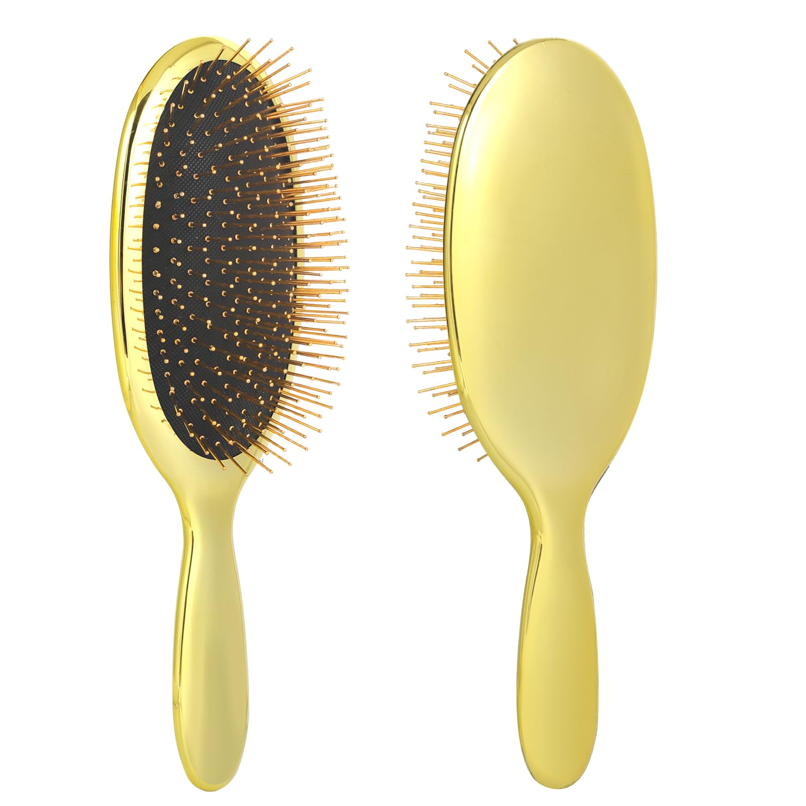 Pro Paddle Hair Brush Metal Bristles Anti-Static Detangler Women Men Kids