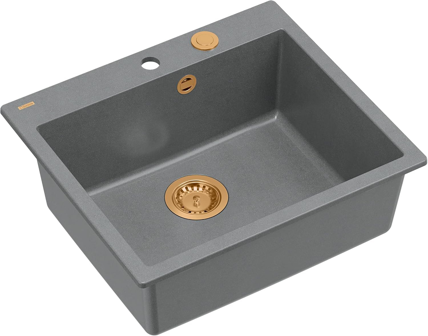 Évier monocuve gris MORGAN 110 Quadron pour cuisine ouverte moderne