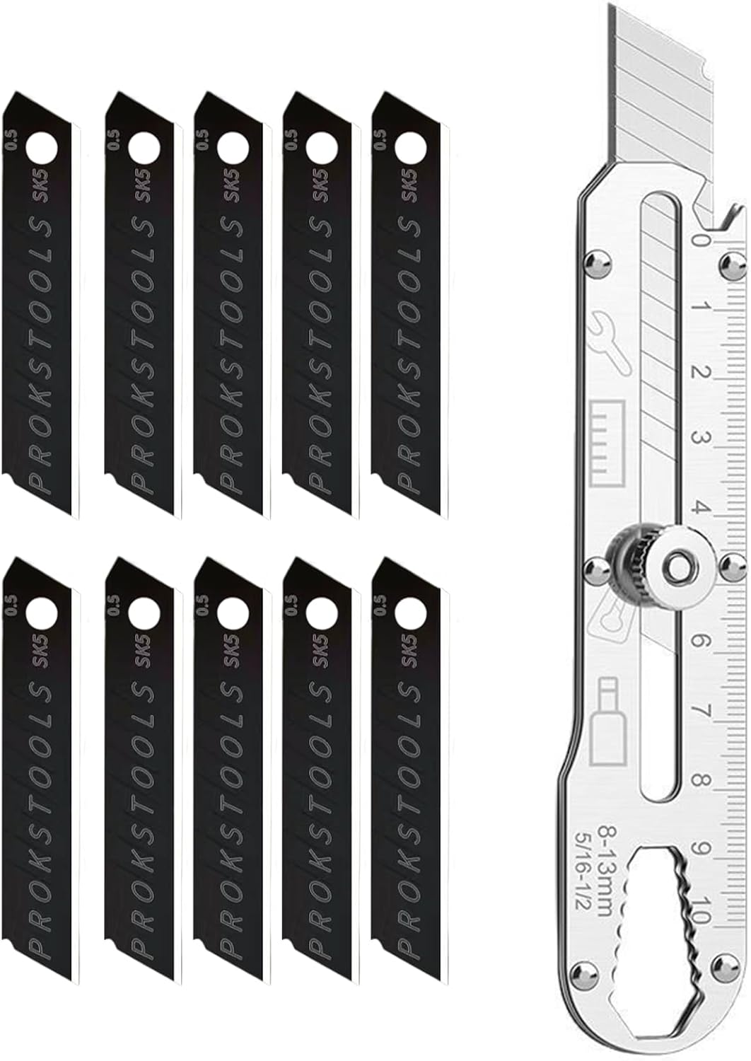 Box Cutters Retractable Heavy Duty,Box Cutter Folding Utility Knife,Razor Knife with 10 Blades(Multi-Function)