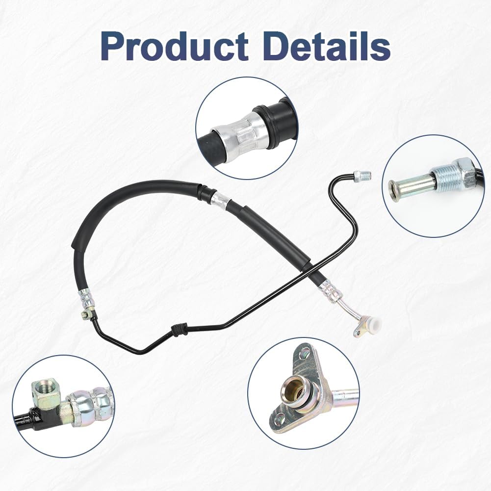 Power Steering Pressure Hose Assembly Compatible with Honda Accord L4 2.4L 2003-2007, Compatible with Acura TSX L4 2.4L 2004-2008, Replacement for 53713-SDC-A02 53713SDCA02