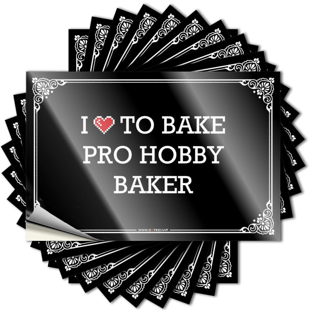 Sticker Cottage | New Helmet I Love to Bake Pro Hobby Baker for Double(8X12CM)