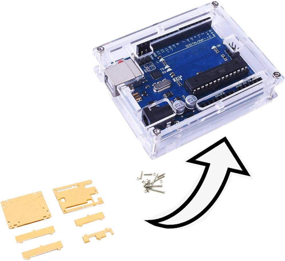 HiLetgo 5pcs UNO R3 ATmega328P ATMEGA16U2 Enclosure Case Kits ...