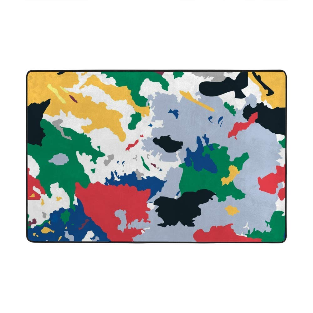 Tapis de sol facile à nettoyer antidérapant grand format gouache