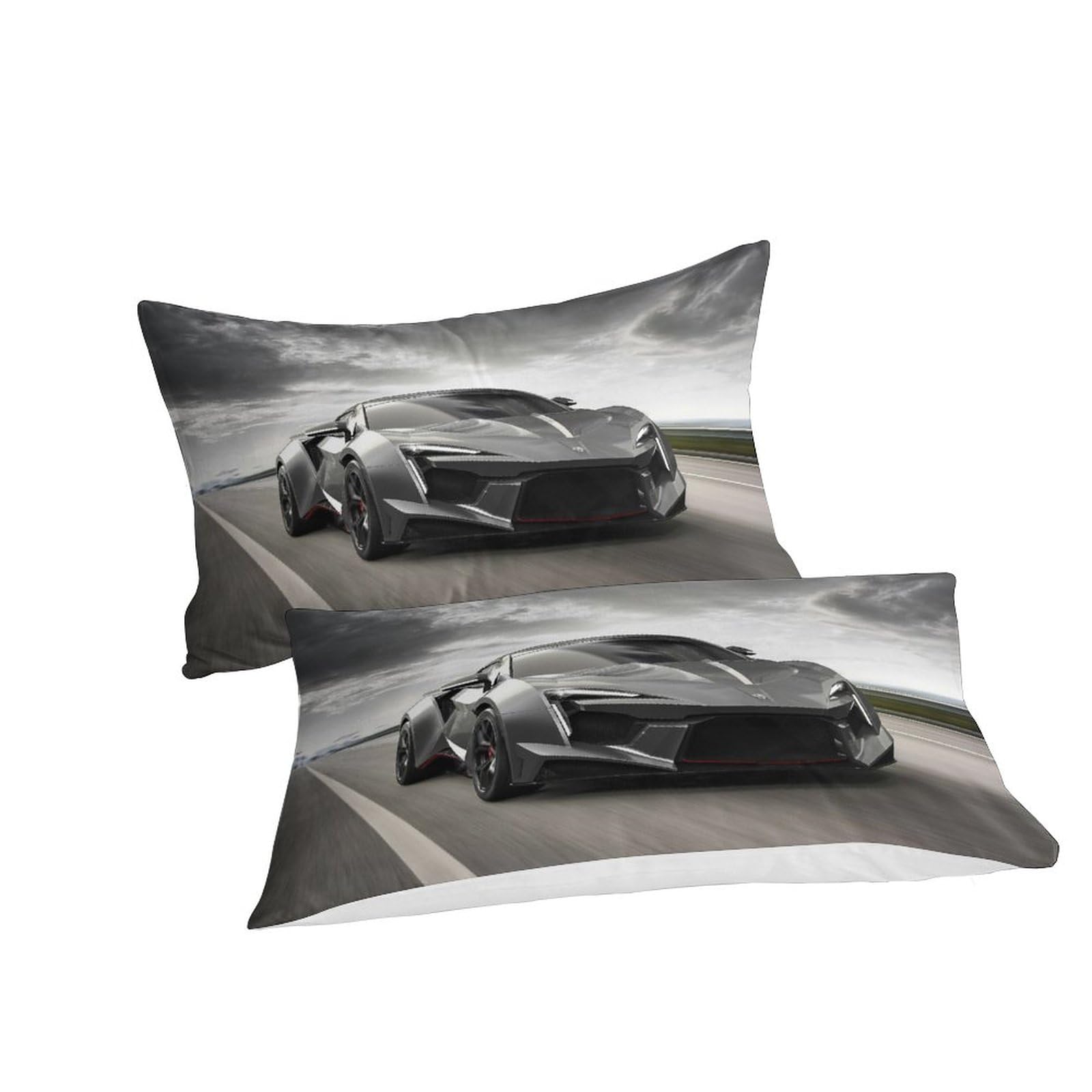 Supercar Copripiumino 3 Pezzi,Stampa Di 3D Set Di Biancheria Da Letto Tampati in 3D,2 Federe,cerniera Nascosta,copripiumino in Microfibra,per Ragazzi Ragazze King(220x240cm