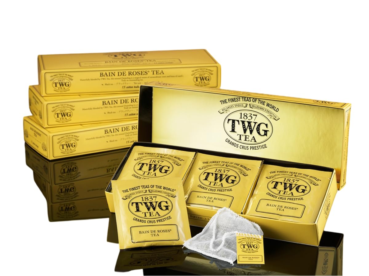 TWG Tea Bain De Roses Tea (15 Teabags) Rose-scented tea Darjeeling
