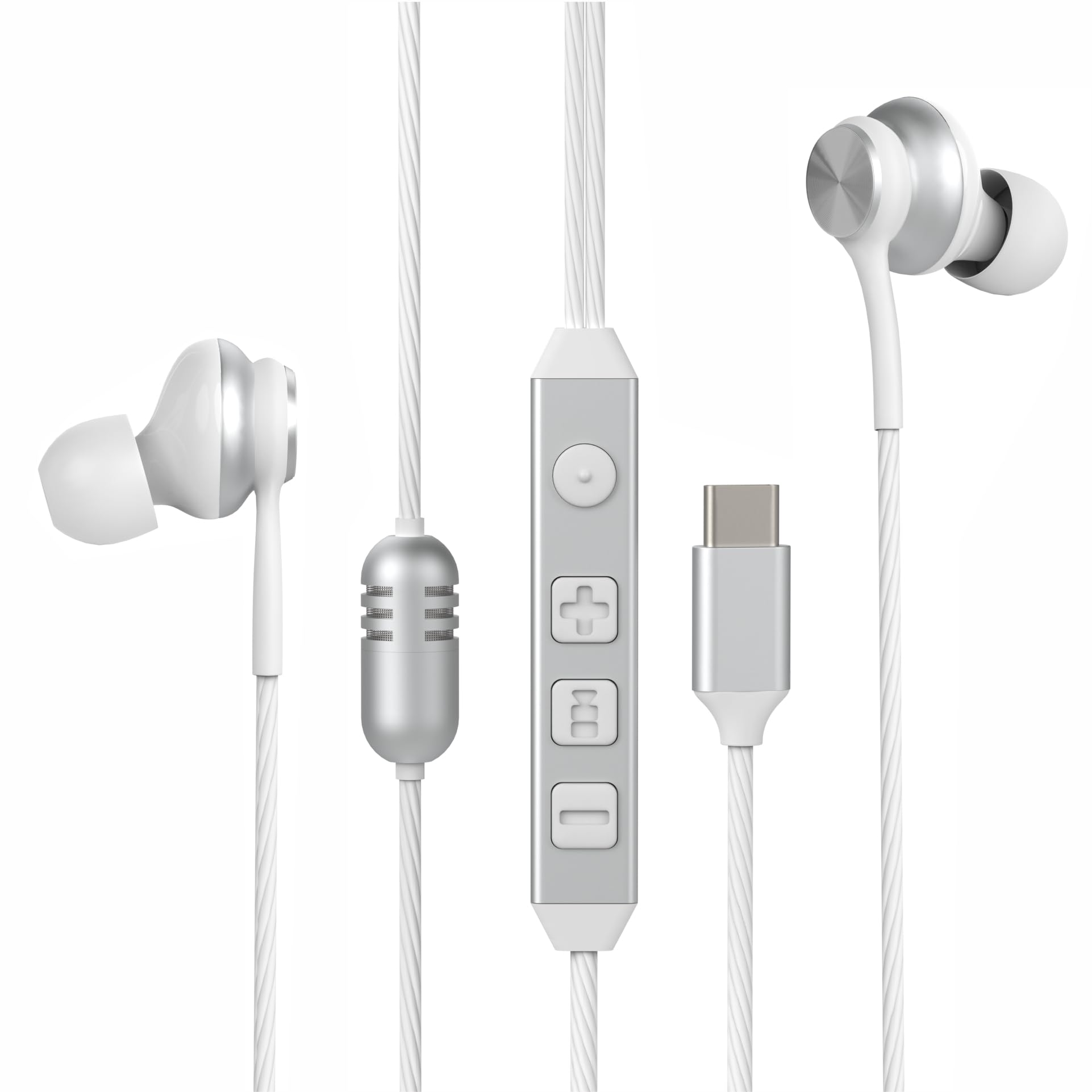 USB-C in-Ear Wired Headphones Earbuds 3-Year Warranty with high-Fidelity Sound Card 5-Mode Audio Low-Latency Gaming KTV Vocal Enhancement