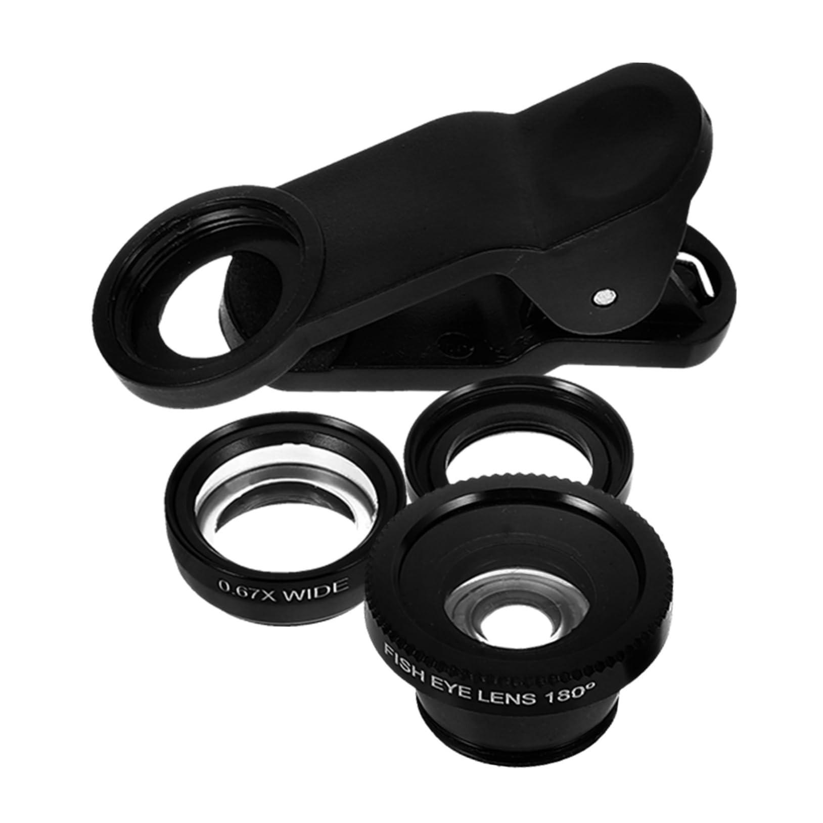 DIYEAH Universal Phone Lens Kit Wide Macro Fisheye Attachment for Mobile Camera Lens