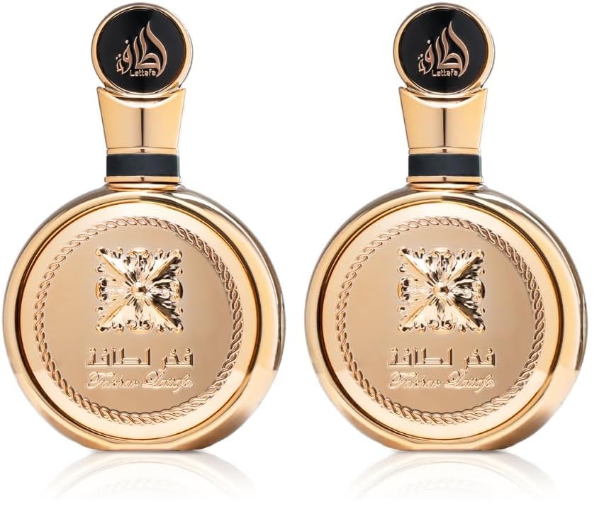 Lattafa Fakhar Gold Extrait Eau de Perfume Spray for Unisex, 3.4 Ounce (Pack of 2)