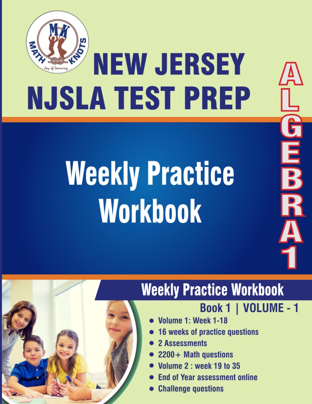New Jersey Student Learning Assessments (NJSLA) Test Prep : Algebra 1 : Weekly Practice Workbook Volume 1: Multiple Choice and Free Response | 2200+ .