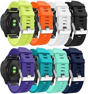 KingFan Easy Fit 20mm Silicone Watch Band Watch Strap for Garmin Fenix 7S/Fenix 7S pro/Fenix 7S Solar/Fenix 7S Sapphire Solar/instinct 2S/ Fenix 6S/ Fenix 6S Pro/Fenix 6S