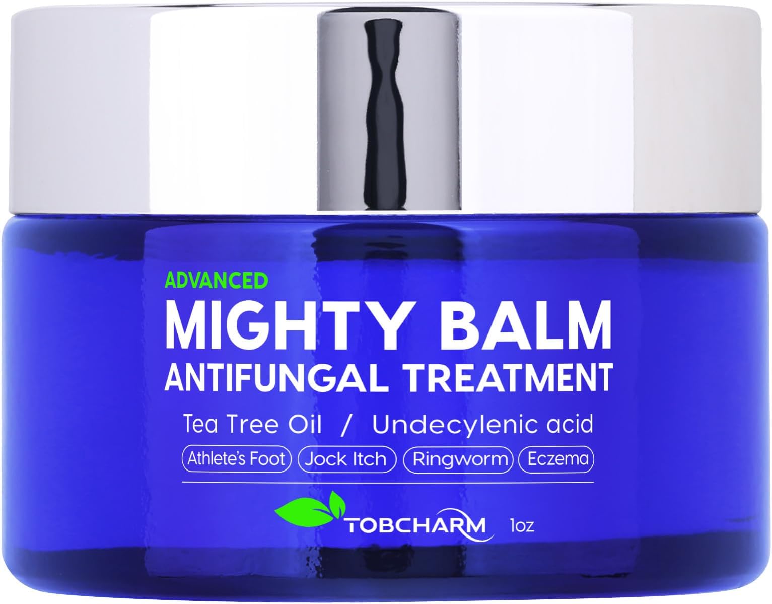 Tobcharm Antifungal Cream, Antifungal Cream for Skin, Ringworm Treatment for Humans, Jock Itch Cream, Eczema, Athletes Foot Cream, Tea Tree Oil for Skin 1oz