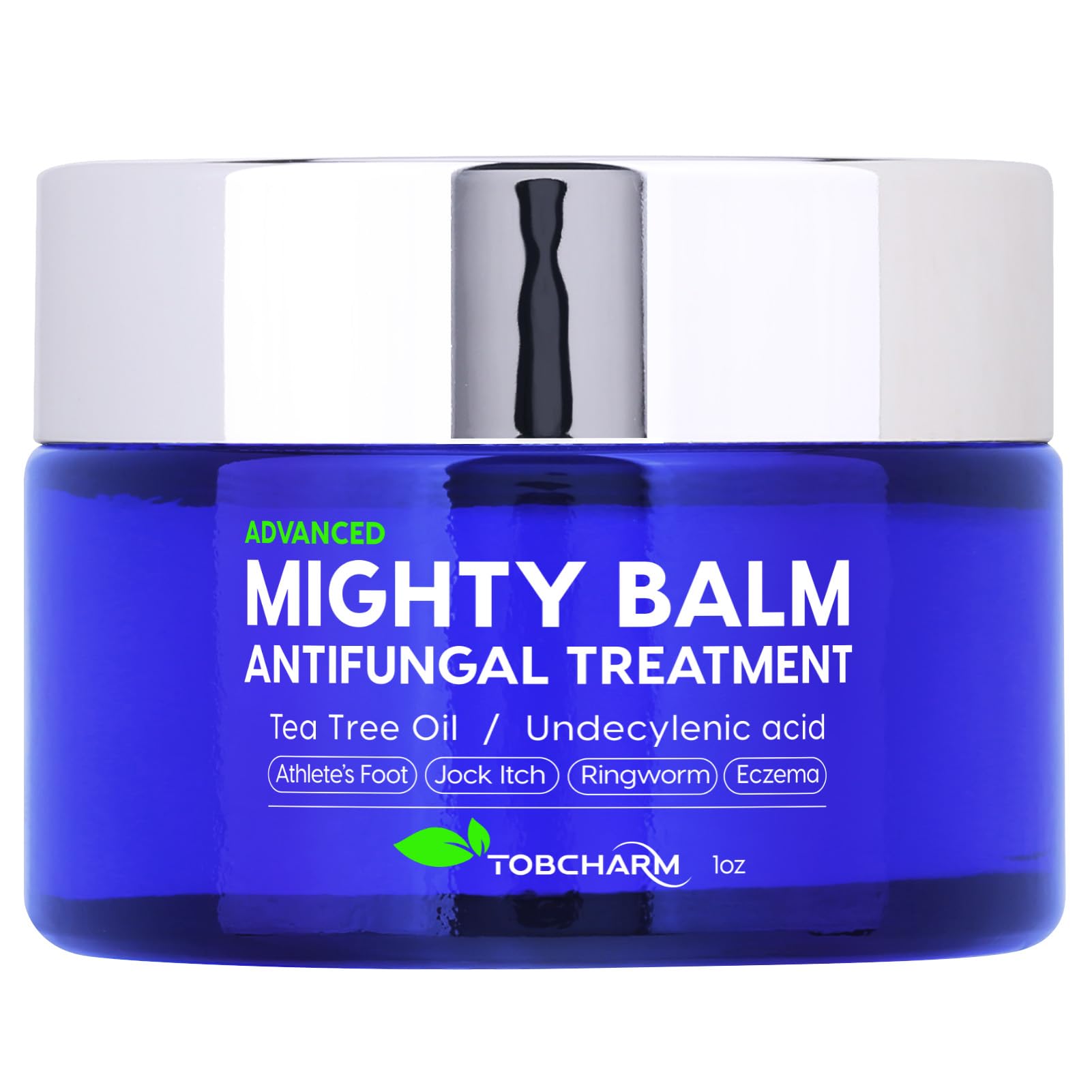 Tobcharm Antifungal Cream, Antifungal Cream for Skin, Ringworm Treatment for Humans, Jock Itch Cream, Eczema, Athletes Foot Cream, Tea Tree Oil for Skin 1oz