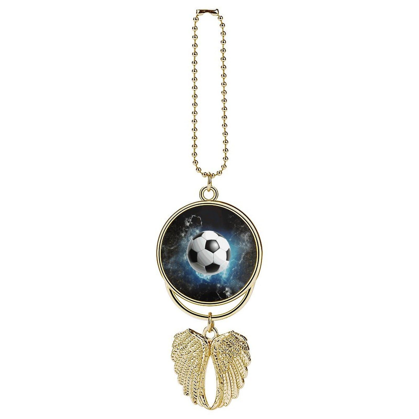 Soccer Sport Car Charm Alloy Car Rear View Mirrors Hanging Ornaments Stylish Car Pendant Funny Auto Hanging Accessories Car Hanging Ornaments Gift for Women Men